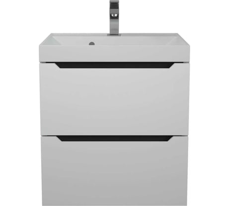 Подвесная тумба под раковину для ванной комнаты uperwood Tanos 50 см, белая/графит 2930205149