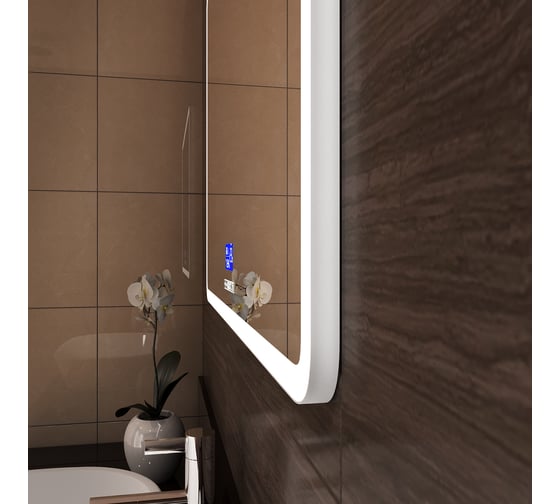 Зеркало Континент "Demure Led" 1200x700 с музыкальным блоком, подогревом ЗЛП330