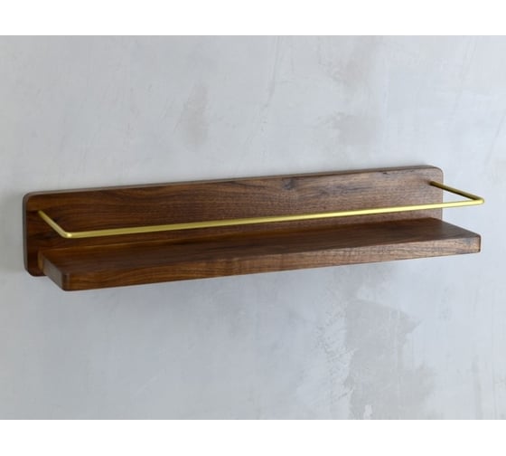 Полка BRONZE DE LUXE с ограничителем FOREST матовое золото 10711G