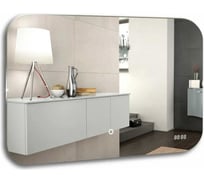 Зеркало MIXLINE "Шампань-4" 800х550 мм, выключатель-датчик на движение+часы 539798