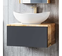 Подвесная тумба Misty Ива - 60 графит, пленка, 1 ящик П-Ива-01060-481Я