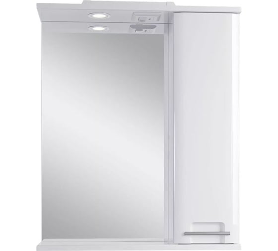 Подвесной зеркальный шкаф для ванной комнаты Sanstar уника 60 белый 370.1-2.4.1 1