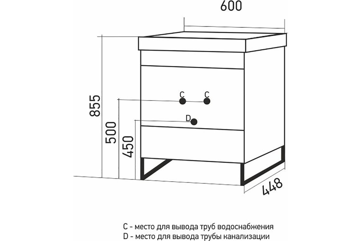 Комод окленд 3 белый