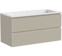 Подвесная тумба Sancos Snob R 995x445x500 мм, c двумя ящиками, оснащенными доводчиками, Beige Soft SNR100CE