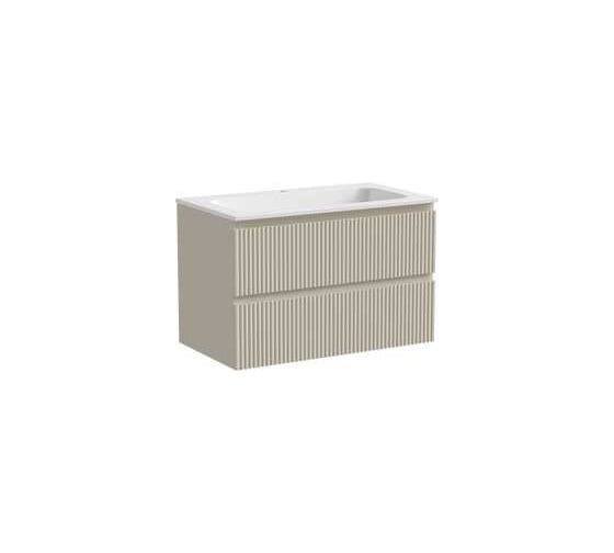 Подвесная тумба Sancos Snob R 790x445x500 мм, c двумя ящиками, оснащенными доводчиками, Beige Soft SNR80CE 1