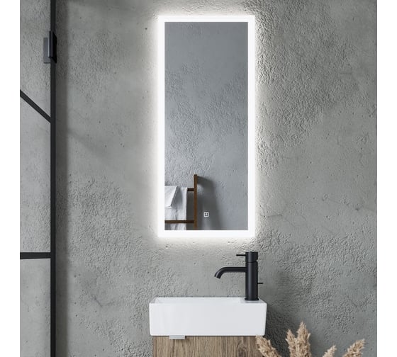 Зеркало для ванной комнаты Sancos Polo 350x800 мм, с подсветкой PL35