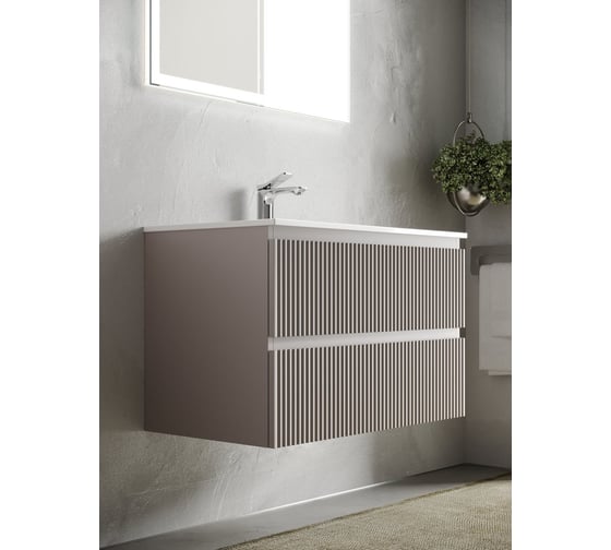 Подвесная тумба Sancos Snob R 995x445x500 мм, c двумя ящиками, оснащенными доводчиками, Doha Soft SNR100SM