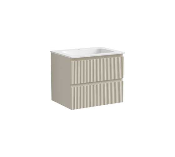 Подвесная тумба Sancos Snob R 590x445x500 мм, c двумя ящиками, оснащенными доводчиками, Beige Soft SNR60CE