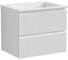 Подвесная тумба Sancos Snob R 590x445x500 мм, c двумя ящиками, оснащенными доводчиками, Bianco SNR60W 1