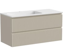 Подвесная тумба Sancos Snob R левая 995x445x500 мм, c двумя ящиками, оснащенными доводчиками, Beige Soft SNR100LCE