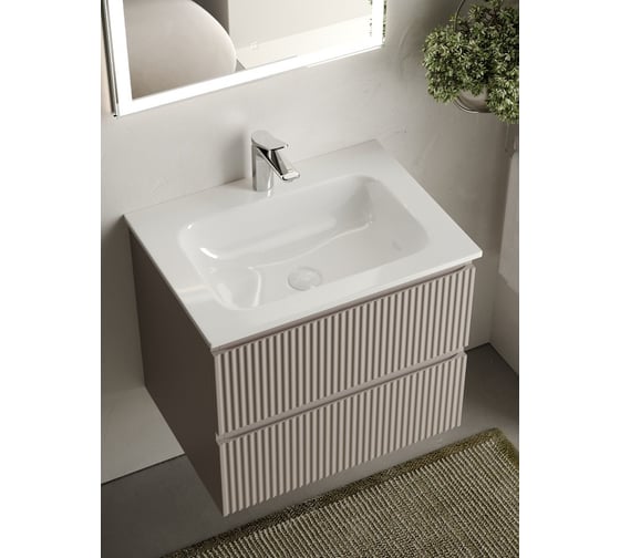 Подвесная тумба Sancos Snob R 590x445x500 мм, c двумя ящиками, оснащенными доводчиками, Doha Soft SNR60SM