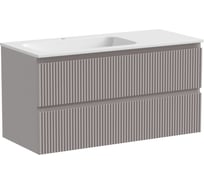 Подвесная тумба Sancos Snob R левая 995x445x500 мм, c двумя ящиками, оснащенными доводчиками, Doha Soft SNR100LSM