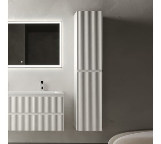 Подвесной шкаф-пенал Sancos Snob R Bianco, 350x350x1650 мм PSNR35W