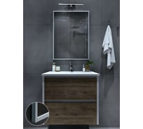 Зеркало в ванную комнату TODA ALMA прямоугольное, влагостойкое в раме, 81x69 см, цвет рамы - матовое серебро 810690SL