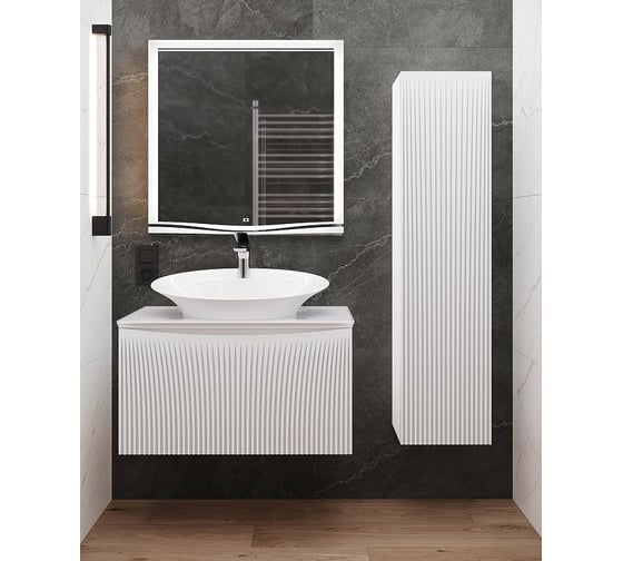 Зеркало LAPARET Bianca белое 78x78 см (уп 1 шт) BiaL.02.48/W х9999288085