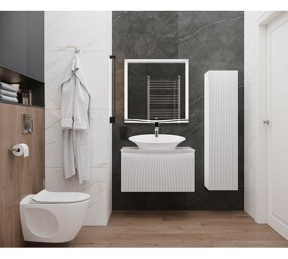 Зеркало LAPARET Bianca белое 78x78 см (уп 1 шт) BiaL.02.48/W х9999288085
