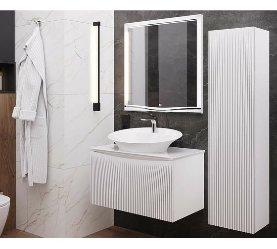 Зеркало LAPARET Bianca белое 78x78 см (уп 1 шт) BiaL.02.48/W х9999288085