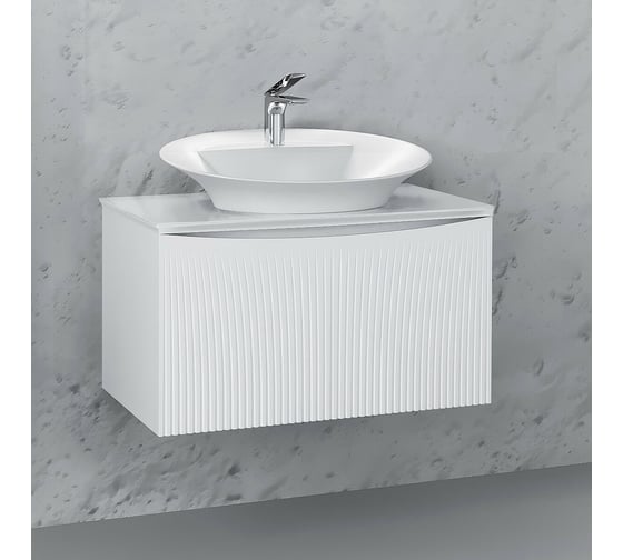 Подвесная тумба LAPARET Bianca (подсветка) 80 см белая 46x52 см (уп 1 шт) BiaL.01.80/P/W х9999288084
