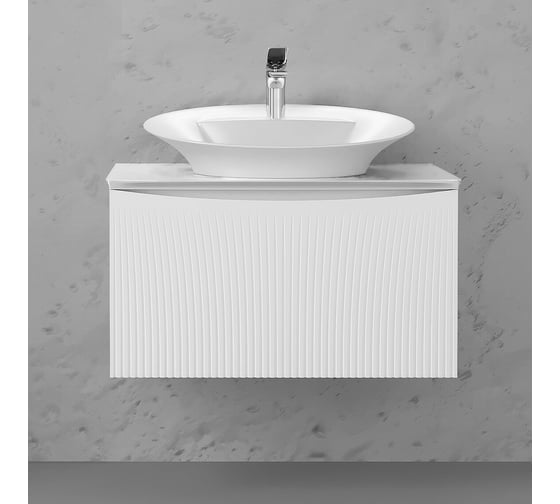 Подвесная тумба LAPARET Bianca (подсветка) 80 см белая 46x52 см (уп 1 шт) BiaL.01.80/P/W х9999288084