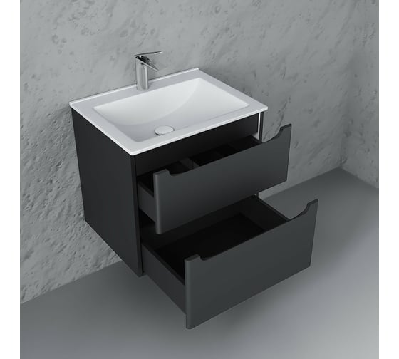 Подвесная тумба LAPARET Sinergia 60 см антрацит 60x60 см (уп 1 шт) Sin.01.60/P/A х9999288078