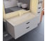 Тумба под раковину для ванной Uperwood Modul_100 см, подвесная, матовая, белая/графит 2930205356 6
