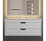 Тумба под раковину для ванной Uperwood Modul_100 см, подвесная, матовая, белая/графит 2930205356 9