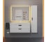 Тумба под раковину для ванной Uperwood Modul_100 см, подвесная, матовая, белая/графит 2930205356 11