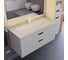 Тумба под раковину для ванной Uperwood Modul_100 см, подвесная, матовая, белая/графит 2930205356 1
