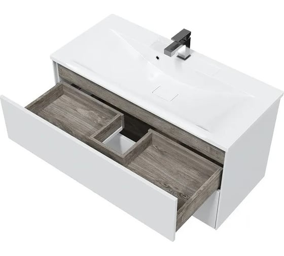 Подвесная тумба под умывальник Toppus Silk 100 premier, белый матовый 9711.003