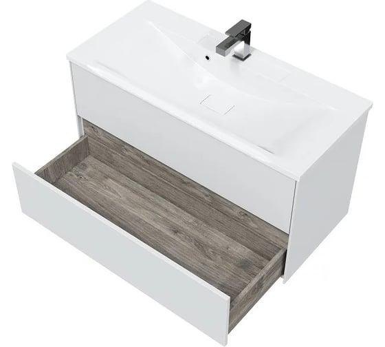 Подвесная тумба под умывальник Toppus Silk 100 premier, белый матовый 9711.003