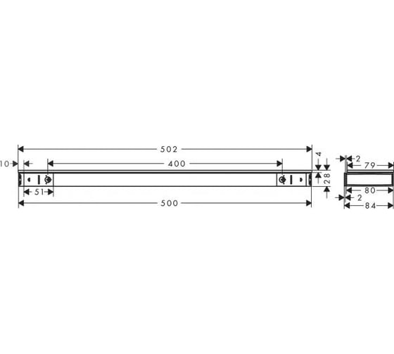 Полка Hansgrohe Rainfinity 26844000 00000072033