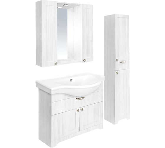 Напольная тумба Sanita Classic 90-20 luxe белый матовый (комплектуется умывальником Classic 90) 00000114598 1