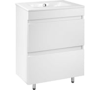 Напольная тумба Toppus Velvet 60 под умывальник quadro, белый матовый 9711.018