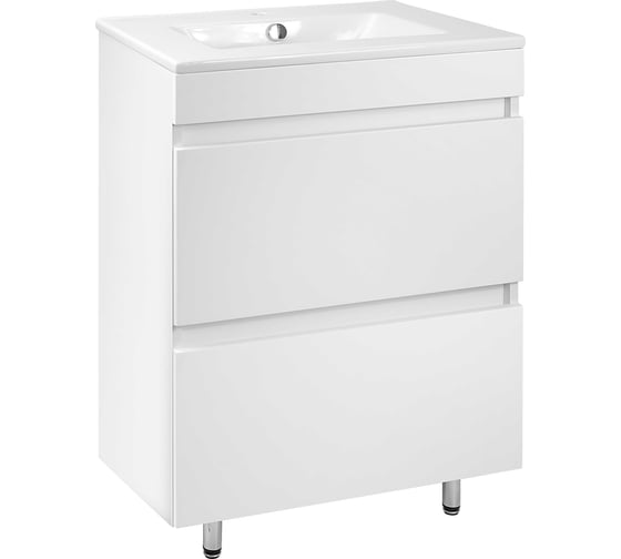 Напольная тумба Toppus Velvet 60 под умывальник quadro, белый матовый 9711.018 1