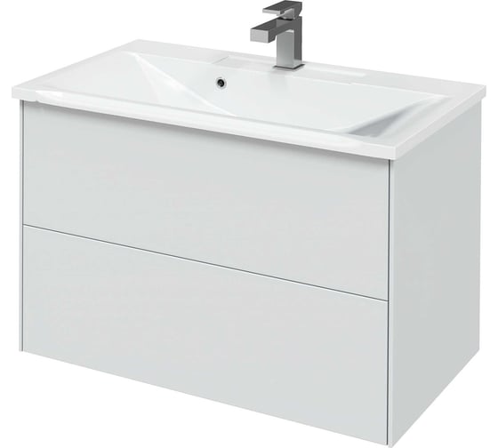 Подвесная тумба под умывальник Toppus Silk 80 premier, белый матовый 9711.002
