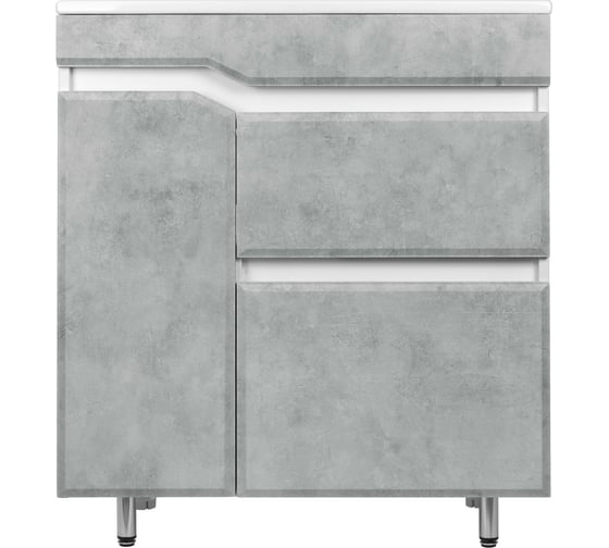 Напольная тумба Toppus Velvet 75 под умывальник quadro, серый камень 9711.015