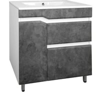 Напольная тумба Toppus Velvet 75 под умывальник quadro, черный камень 9711.014