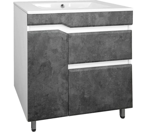 Напольная тумба Toppus Velvet 75 под умывальник quadro, черный камень 9711.014 1