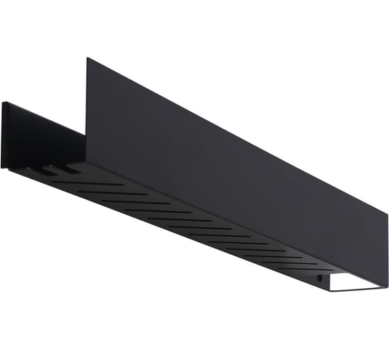 Полка Aquanet Магнум 900x120x100 мм, с крючками, черный матовый 00302222