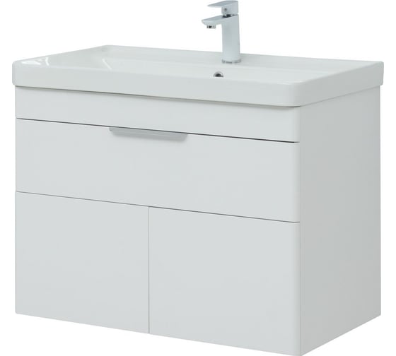 Напольная тумба Aquanet Ирис new 80 1 ящик, 2 фасада, белый глянец 00310150