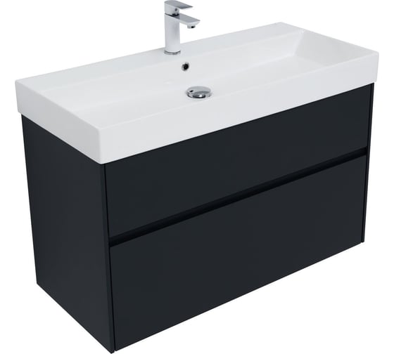 Тумба Aquanet Бруклин 100 антрацит матовый 00310139