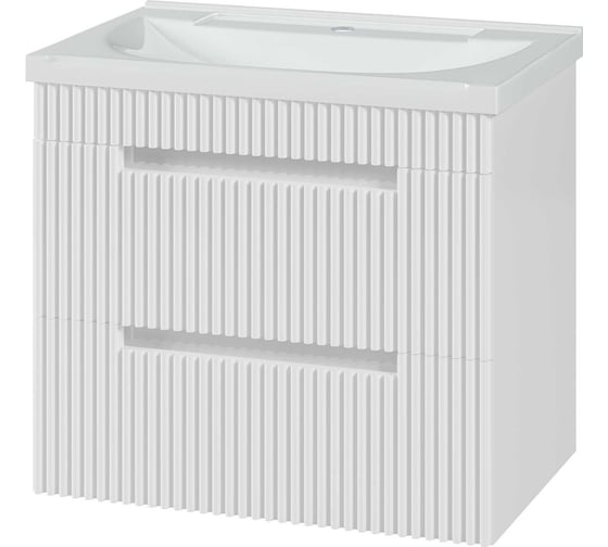 Подвесная тумба Brevita Ariana-60 с 2 ящиками, белая эмаль ARI-01060-0742Я