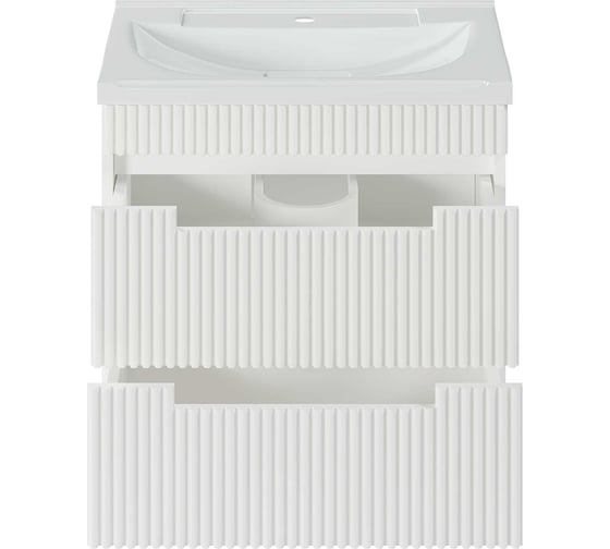 Подвесная тумба Brevita Ariana-60 с 2 ящиками, белая эмаль ARI-01060-0742Я