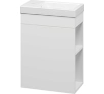 Подвесная тумба Misty Мини-40 с открытыми полками, белая пвх П-Мин01040-011