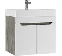 Подвесная тумба Айсберг Мечта под умывальник "Енисей 60" без ящика, бетон DM2335T
