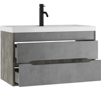Подвесная тумба Домино Loft под умывальник "Bazis 90" В2 Бетон DL5604T