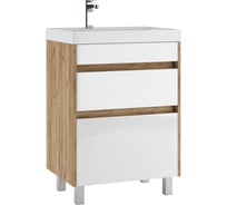 Тумба Домино Karlo под умывальник "Classic 60" с двумя ящиками В2 Дуб Вотан DK5307T