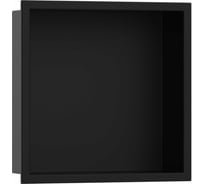 Настенный короб с рамой Hansgrohe Xtrastoris original 30x30x10 см, матовый черный 56061670 00000097750