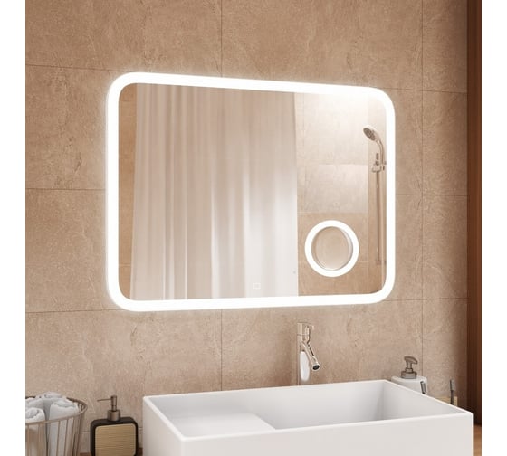 Зеркало Teymi Solli 80x55, LED подсветка, сенсор, увеличительное зеркало T20213S ЦБ-00263643