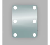 Зеркало Teymi Tiko Glam 33x43, гримерное, настольное/настенное, 6 LED ламп, выключатель T20905 ЦБ-00265649